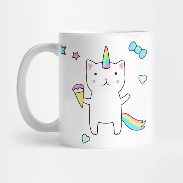 Caticorn Ice cream Unicorn girl by Novelty-art